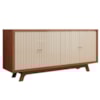 Balcao Buffet 4 Portas 180 cm Soleil Freijo Off White DJ MOVEIS