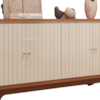 Balcao Buffet 4 Portas 180 cm Soleil Freijo Off White DJ MOVEIS