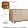 Balcao Buffet 4 Portas 180 cm Soleil Off White DJ MOVEIS