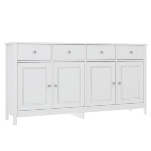 Balcao Buffet 4 Portas 4 Gavetas 154 cm R626 Branco Dtall