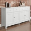 Balcao Buffet 4 Portas 4 Gavetas 154 cm R626 Branco Dtall