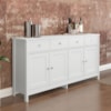 Balcao Buffet 4 Portas 4 Gavetas 154 cm R626 Branco Dtall