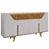 Balcão Buffet 4 Portas Danubio 180 cm Off White Cinamomo BECHARA