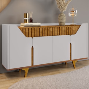Balcão Buffet 4 Portas Danubio 180 cm Off White Cinamomo BECHARA