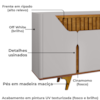 Balcão Buffet 4 Portas Danubio 180 cm Off White Cinamomo BECHARA