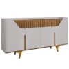 Balcão Buffet 4 Portas Danubio 180 cm Off White Naturalle BECHARA