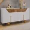 Balcão Buffet 4 Portas Danubio 180 cm Off White Naturalle BECHARA