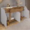 Balcão Buffet 4 Portas Danubio 180 cm Off White Naturalle BECHARA