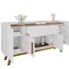 Balcão Buffet 4 Portas Future 136 cm Branco Cinamomo BECHARA