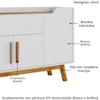 Balcão Buffet 4 Portas Future 136 cm Branco Cinamomo BECHARA