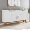 Balcão Buffet 4 Portas Future 136 cm Branco Cinamomo BECHARA