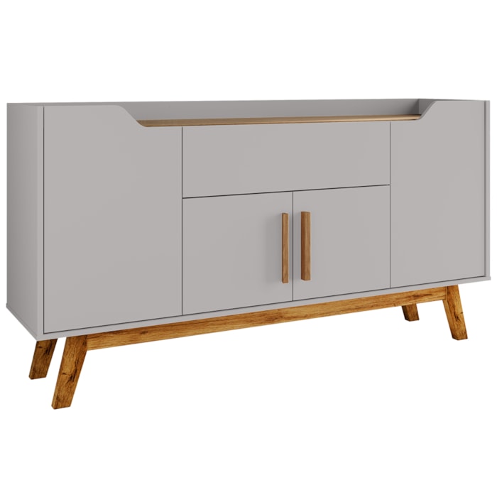 Balcão Buffet 4 Portas Future 136 cm Off White Cinamomo BECHARA