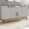 Balcão Buffet 4 Portas Future 136 cm Off White Cinamomo BECHARA
