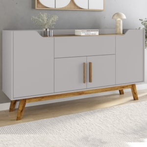 Balcão Buffet 4 Portas Future 136 cm Off White Cinamomo BECHARA