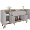 Balcão Buffet 4 Portas Future 136 cm Off White Cinamomo BECHARA