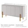 Balcão Buffet 4 Portas Imbassai 160 cm Off White BECHARA