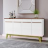 Balcao Buffet 4 Portas Opala 160 cm Cinamomo Branco BECHARA