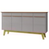 Balcao Buffet 4 Portas Opala 160 cm Cinamomo Off White BECHARA