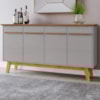 Balcao Buffet 4 Portas Opala 160 cm Cinamomo Off White BECHARA