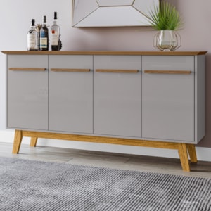 Balcao Buffet 4 Portas Opala 160 cm Cinamomo Off White BECHARA