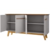 Balcao Buffet 4 Portas Opala 160 cm Cinamomo Off White BECHARA