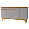 Balcao Buffet 4 Portas Opala 160 cm Naturalle Off White BECHARA