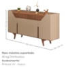Balcão Buffet 4 Portas Tamisa 160 cm Fendi Freijo BECHARA