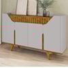 Balcão Buffet 4 Portas Tamisa 160 cm Off White Cinamomo BECHARA