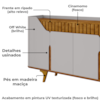 Balcão Buffet 4 Portas Tamisa 160 cm Off White Cinamomo BECHARA