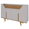 Balcão Buffet 4 Portas Tamisa 160 cm Off White Naturalle BECHARA