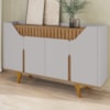 Balcão Buffet 4 Portas Tamisa 160 cm Off White Naturalle BECHARA