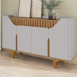 Balcão Buffet 4 Portas Tamisa 160 cm Off White Naturalle BECHARA