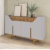 Balcão Buffet 4 Portas Tamisa 160 cm Off White Naturalle BECHARA