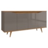 Balcao Buffet 50454 Pes Madeira 160cm Cinza Perola Cedro DCASA