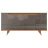 Balcao Buffet 50454 Pes Madeira 160cm Cinza Perola Cedro DCASA