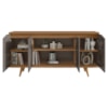Balcao Buffet 50454 Pes Madeira 160cm Cinza Perola Cedro DCASA