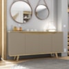 Balcao Buffet 50454 Pes Madeira 160cm Fendi Hannover DCASA