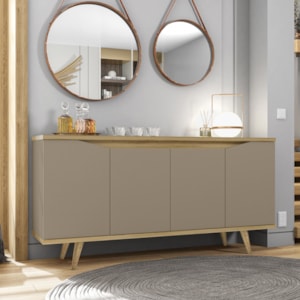 Balcao Buffet 50454 Pes Madeira 160cm Fendi Hannover DCASA