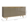 Balcao Buffet 50454 Pes Madeira 160cm Fendi Hannover DCASA