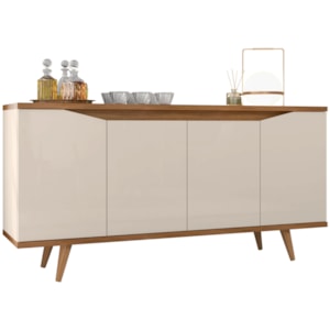 Balcao Buffet 50454 Pes Madeira 160cm Off White Cedro DCASA