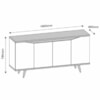 Balcao Buffet 50454 Pes Madeira 160cm Off White Cedro DCASA