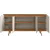 Balcao Buffet 50454 Pes Madeira 160cm Off White Cedro DCASA