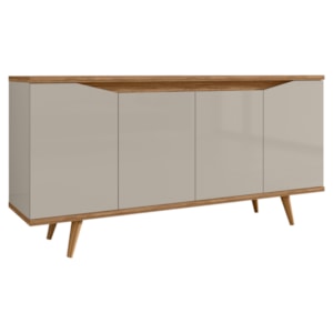 Balcao Buffet 50454 Pes Madeira 160cm Off White Noce DCASA