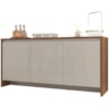 Balcao Buffet 50523 3 Portas 160cm Cedro Off White DCASA