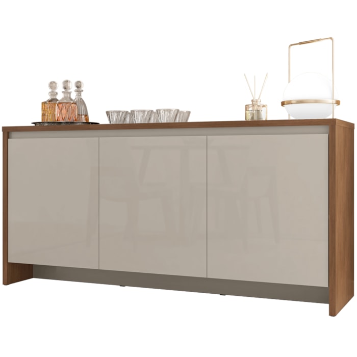 Balcao Buffet 50523 3 Portas 160cm Cedro Off White DCASA