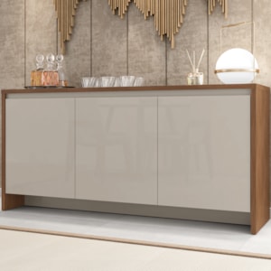 Balcao Buffet 50523 3 Portas 160cm Cedro Off White DCASA