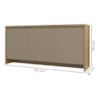 Balcão Buffet 50523 3 Portas 160cm Hannover Fendi DCASA