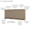 Balcão Buffet 50523 3 Portas 160cm Hannover Fendi DCASA