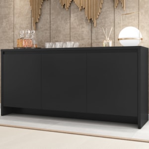 Balcao Buffet 50523 3 Portas 160cm Preto DCASA