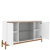 Balcao Buffet 50528 Porta De Vidro 168cm Branco Cedro DCASA